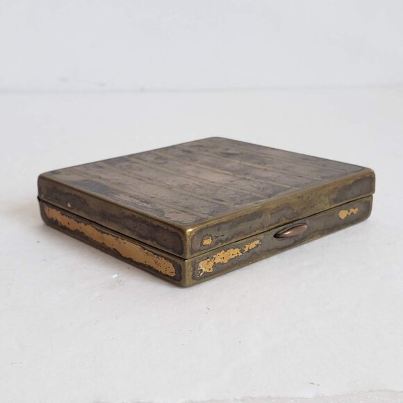 Vintage Antique PORTE CIGARETTE Holder Case Compact Square with Mirror - Picture 11 of 11